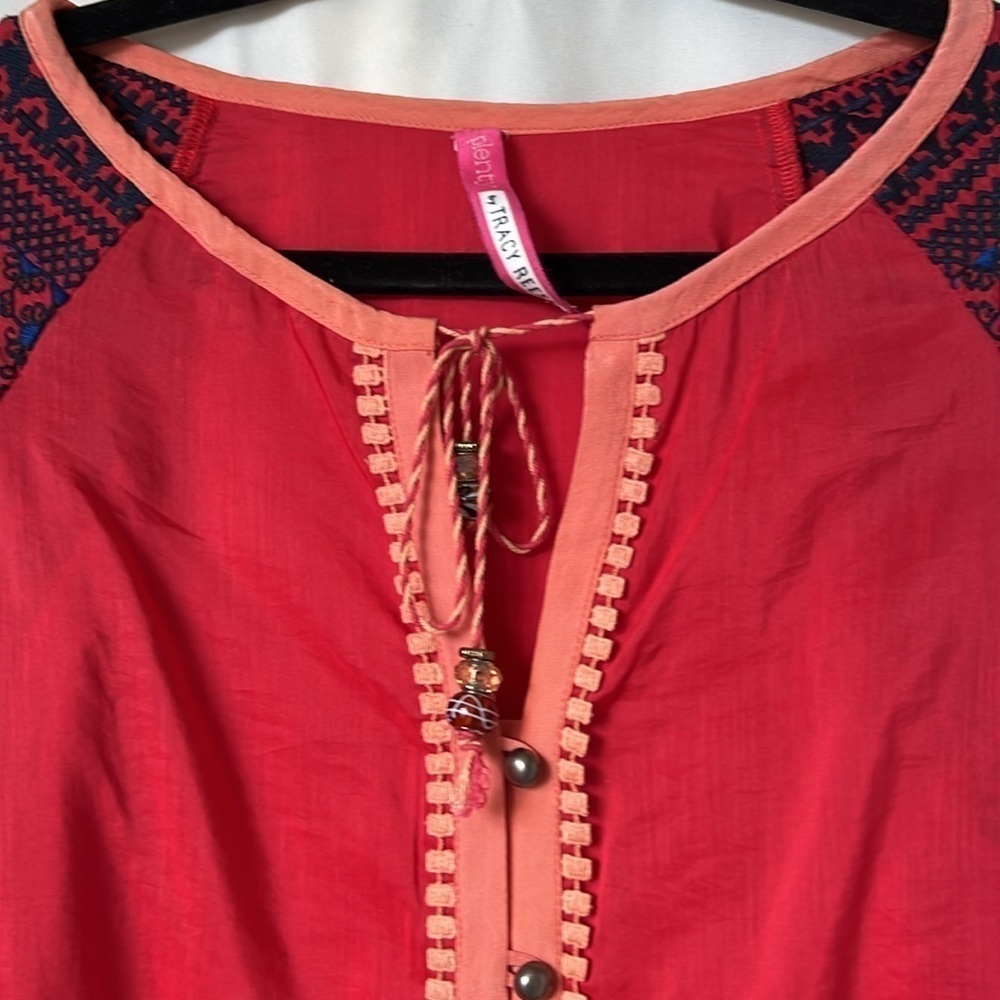 Plenty By Tracy Reese Embroidered Boho Top - Picture 2 of 9